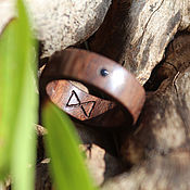 Украшения handmade. Livemaster - original item Wooden rings (paduk,garnet ). Handmade.