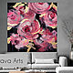 Картина розовые розы 80x80 картина большие цветы. Картины. NiravaArts. Ярмарка Мастеров.  Фото №6