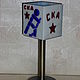 Светильник настольный ,,СКА, шайбу-шайбу!'' стекло,фьюзинг, Настольные лампы, Санкт-Петербург,  Фото №1