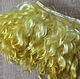 Tress for doll hair (yellow, lemon, gold) from goat the Angora breed of hand-made Hair for the dolls Curls Curls for doll Hair for dolls to buy Handmade Fair Masters
