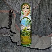 Сувениры и подарки handmade. Livemaster - original item Damask hard case with a bottle of Krasnaya Polyana. Handmade.