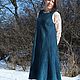 Sarafan Blue sea felting wool. Sundresses. Osinkina Lara (valyanie sherst). Ярмарка Мастеров.  Фото №4