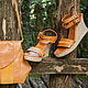 Leather sandals Odri. Slingbacks. KolibriLeather. Online shopping on My Livemaster.  Фото №2