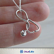 Украшения handmade. Livemaster - original item Medical jewelry Doctor Gift stethoscope necklace Nurse Jewelry charm. Handmade.