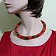harness necklace Japanese seed beads plaid, Necklace, Tolyatti,  Фото №1
