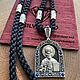 Заказать Гайтан на шею и серебряная иконка. Silver.krd. Ярмарка Мастеров. . Комплекты украшений Фото №3