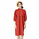 Order Red blouse dress with wooden buttons. ivavavilonskaya. Livemaster. . Dresses Фото №3