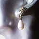 Серьги "Свежесть" из жемчуга и серебра, позолота. Серьги классические. LaMarinche (Марина). Ярмарка Мастеров.  Фото №6