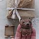 Wooden Teddy Bear on a cart, Miniature figurines, Sochi,  Фото №1