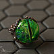 Ring: Green eye murano glass lampwork. Rings. fiery-tale lampwork (fiery-tale). Online shopping on My Livemaster.  Фото №2
