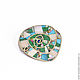 Brooch Nautilus. Malachite, Turquoise, Mother Of Pearl, Lapis Lazuli. Brooches. ARIEL - MOSAIC. My Livemaster. Фото №4