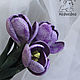 Purple Crocus Leather Brooch. Brooches. medwedkoLeather. My Livemaster. Фото №6