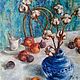 Painting-still Life with peaches and figs ' round Dance', Pictures, Moscow,  Фото №1