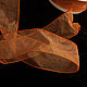 Лента органза с 2-м кантом из проволоки 5см цвет оранжевый. Ткани. Ткани Материя. Интернет-магазин Ярмарка Мастеров.  Фото №2