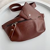 Брелок кожаный на сумку «Утка»