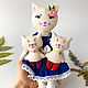 Игровой набор "Кошка с котятами". Мягкие игрушки. Кукольный магазин Katrinka_Dolls. Ярмарка Мастеров.  Фото №5