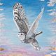 White owl in flight, Pictures, Moscow,  Фото №1
