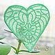 Embroidery applique heart cevron patch termo FSL free, Lace, Moscow,  Фото №1