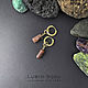 Серьги «Кофи» агат Ботсвана. Серьги-кольца. Luero-bijou. Интернет-магазин Ярмарка Мастеров.  Фото №2