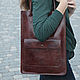 Women's leather brown bag (leather women's bag), Classic Bag, Moscow,  Фото №1