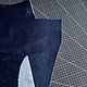 Мех коровы италия - dark blue, натуральная кожа с ворсом, Арт 9049, Кожа, Белгород,  Фото №1