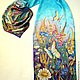 Batik scarf 'I love field bed...', Scarves, Yaroslavl,  Фото №1