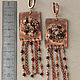 Large earrings 'L'ete Indian #2' copper, stones. Earrings. Ekart Ekaterina Dmitrieva. My Livemaster. Фото №6
