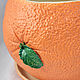 Flower pot Orange. Pots. Elena Zaychenko - Lenzay Ceramics. My Livemaster. Фото №5