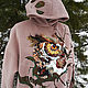 Order Warm Hoodie with Owl Owl Hand Embroidery Winter Sweatshirt Sweatshirt. Karina-bro. Livemaster. . Sweatshirts Фото №3