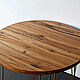 Заказать  Круглый стол "Slab Oak Shpilki Gold" 100. The Sarai. Ярмарка Мастеров. . Столы Фото №3