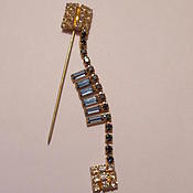 Винтаж: Винтажный браслет Винтаж 1960е Открытые кристаллы Bezel Paste Англия
