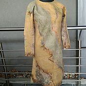 Валяная платье-туника"Шоколад"