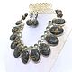 Teya Necklace and Earrings - green amethyst, JASPER beads, Necklace, Taganrog,  Фото №1