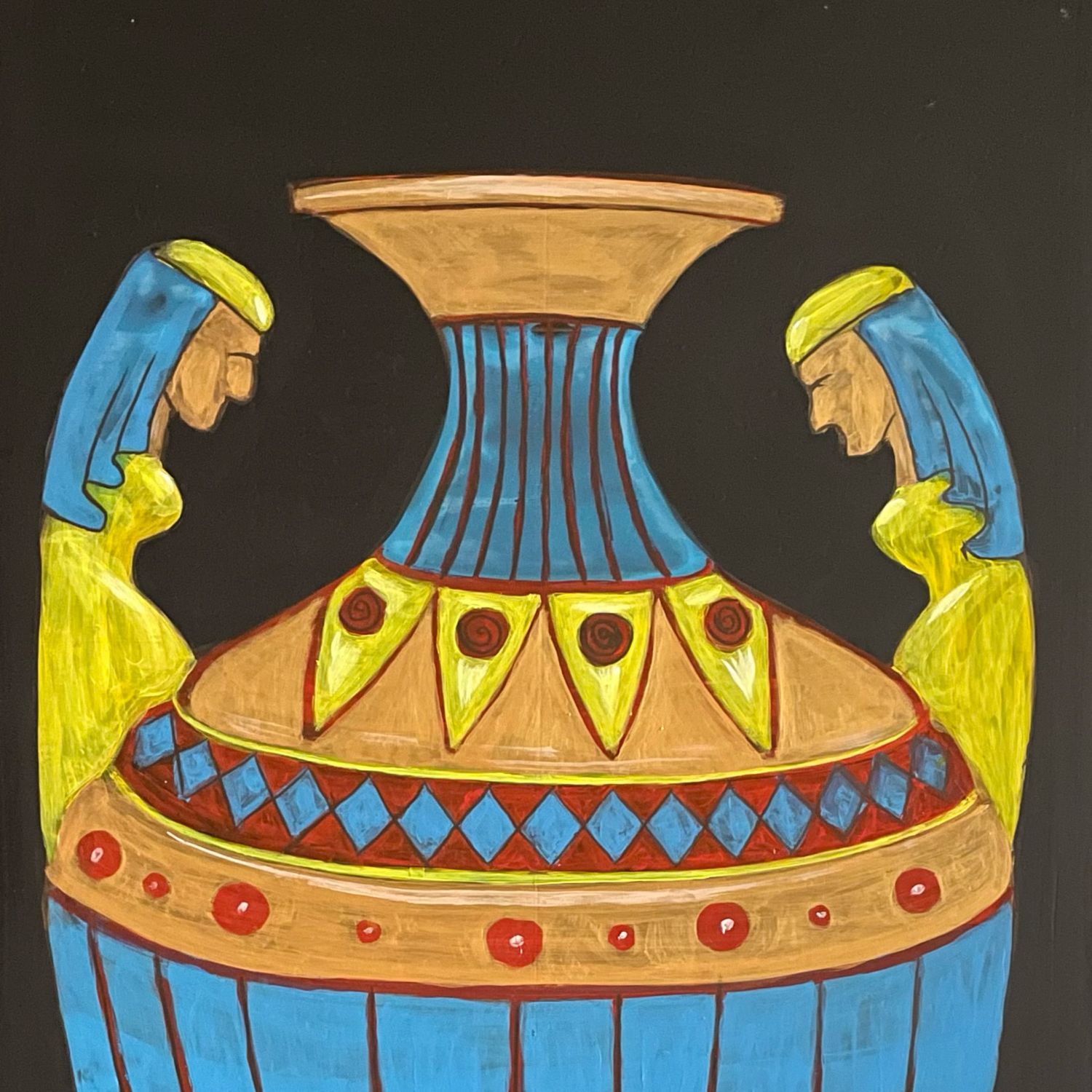 Ваза в египетском стиле рисунок