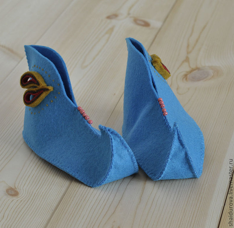 Обувь из фетра Тапочки гнома – купить в интернет-магазине на Ярмарке ...