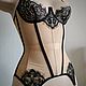 Прозрачный бельевой корсет с кружевом. Корсеты. Shi Corset (Анна). Ярмарка Мастеров.  Фото №6