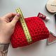 Косметичка вязаная из трикотажной пряжи с фермуаром. Сумка с фермуаром. RORO BAGS. Ярмарка Мастеров.  Фото №6