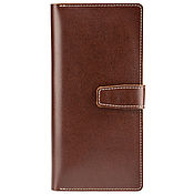 Сумки и аксессуары handmade. Livemaster - original item Leather travel wallet with RFid protection (brown). Handmade.