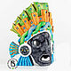 Carved mask made of wood 'Tlaloc'. Interior masks. Carved masks from Serg Bula. Online shopping on My Livemaster.  Фото №2