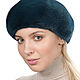  Women's mink berets made of high-quality fur, Berets, Moscow,  Фото №1