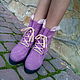 Сапожки из шерсти на платформе Лиловые. Полусапоги. Eco Shoes by Julia Pizar. Ярмарка Мастеров.  Фото №4