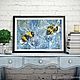 Painting bee interior oil texture. Pictures. Yulia Berseneva ColoredCatsArt. Online shopping on My Livemaster.  Фото №2