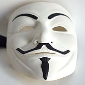 Аксессуары handmade. Livemaster - original item Colleсtion White Guy Fawkes mask V for Vendetta mask Anonymous Freedom. Handmade.