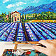 Provence lavender Mountains Oil Painting Buy Lavender field painting. Pictures. Vladyart. My Livemaster. Фото №5