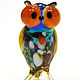 Interior figurine made of colored glass Owl K, Figurines, Moscow,  Фото №1