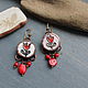 Серьги Аленький Цветочек Медные. Серьги классические. NadyaBriJewelry. Ярмарка Мастеров.  Фото №5