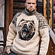 Вязаный свитер с рисунком Оскал Медведя. Свитеры. WOOLWORK: Мастерская меха и шерсти. Ярмарка Мастеров.  Фото №5