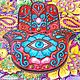 'Hamsa - the amulet' decorative plate. Plates. Art by Tanya Shest. Online shopping on My Livemaster.  Фото №2