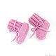 Children's hats: beanie and booties, pink set. Baby hat. babyshop. My Livemaster. Фото №6