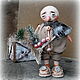 Снеговик  Толик. Чердачная кукла. Мир кукол Лоры Пинтсон. Интернет-магазин Ярмарка Мастеров.  Фото №2